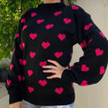 Blusa Feminina de Inverno em Tricô com Coração