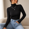 Blusa Feminina Gola Alta Tricô Premium para Inverno | NordicStyle