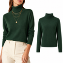 Blusa Feminina Tricô Manga Longa Gola Alta para Inverno | CozyEssentials