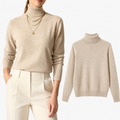 Blusa Feminina Tricô Manga Longa Gola Alta para Inverno | CozyEssentials