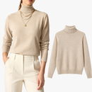 Blusa Feminina Tricô Manga Longa Gola Alta para Inverno | CozyEssentials