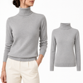 Blusa Feminina Tricô Manga Longa Gola Alta para Inverno | CozyEssentials