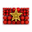 Bolas de Natal com Glitter, Foscas e Lisas + Ponteira - Kit 60 ou 100