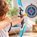 Brinquedo de Tiro ao Alvo Infantil com 10 Flechas de Ventosa e LED