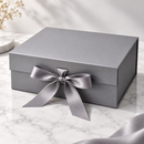 Caixa de Presente Premium 20x18x8cm com Fita de Cetim - Kit 2 Caixas