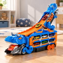 Caminhão Dinossauro com Pista de Corrida 1,57m + 6 Carrinhos