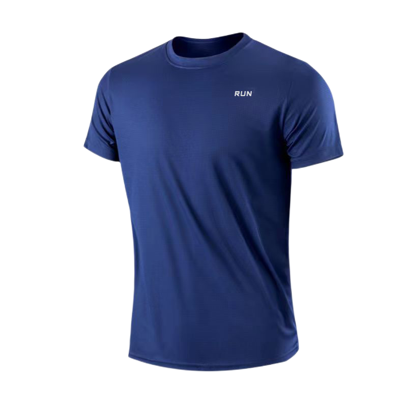 Camiseta Masculina em Seda Gelo de Secagem Rápida Respirável