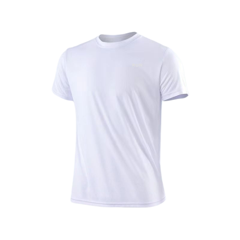 Camiseta Masculina em Seda Gelo de Secagem Rápida Respirável