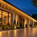 Cascata Pisca Pisca de Natal 10m com 400 LEDs e 8 Funções