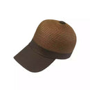 Chapéu Boné Feminino de Palha Aba Curva para Praia
