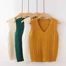Colete Suéter Feminino Tricotado de Malha