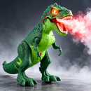 Dinossauro T-Rex de Brinquedo que Anda com Som, Luz e Efeito de Névoa