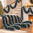 Festão de Natal Nevado 2 Metros para Decoração - Kit 5 Unidades (10m)