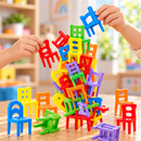 Jogo de Equilíbrio com Cadeiras Coloridas - Kit 42 Peças