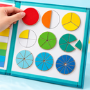 Livro Magnético de Frações Infantil Montessori para Aprender Matemática