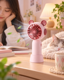 Mini Ventilador Portátil Recarregável de Mão e Mesa USB