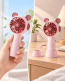Mini Ventilador Portátil Recarregável de Mão e Mesa USB
