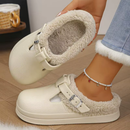 Pantufa Mule Feminina Peluciada Impermeável para Inverno