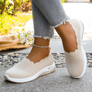 Sapato Feminino Casual Respirável com Plataforma Antiderrapante