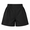 Short Feminino de Linho com Forro Cintura Alta e Elástico