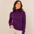 Suéter Feminino Cacharrel Gola Alta em Tricô | WinterComfort