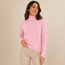 Suéter Feminino Cacharrel Gola Alta em Tricô | WinterComfort