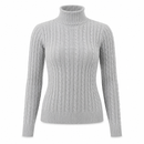 Suéter Feminino Gola Alta em Tricô Trançado para Inverno | WinterBraids