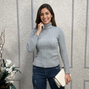 Suéter Feminino Gola Alta em Tricô Trançado para Inverno | WinterBraids