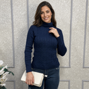 Suéter Feminino Gola Alta em Tricô Trançado para Inverno | WinterBraids