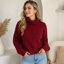 Suéter Feminino de Inverno em Tricô com Estampa Geométrica | WinterGrace