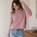 Suéter Feminino de Inverno em Tricô com Estampa Geométrica | WinterGrace