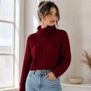 Suéter Feminino de Inverno em Tricô com Estampa Geométrica | WinterGrace