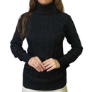Suéter Feminino de Tricô Gola Alta Trançado | PureWarmth