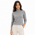 Suéter Feminino em Tricô Gola Alta para Inverno | LuxeKnit