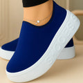 Tênis Feminino Slip On Malha Knit Sem Cadarço Casual