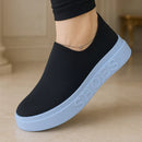 Tênis Feminino Slip On Malha Knit Sem Cadarço Casual