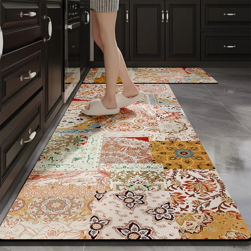 Tapete de Cozinha Longo Absorvente Antiderrapante