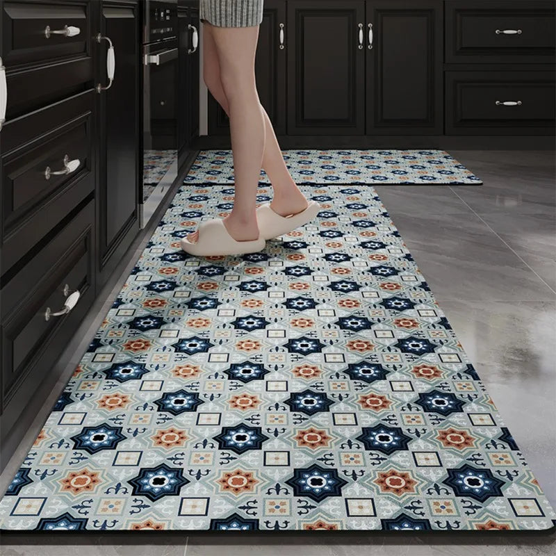 Tapete de Cozinha Longo Absorvente Antiderrapante