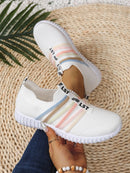 Tênis Feminino Slip On Respirável com Solado Antiderrapante