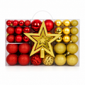 Bolas de Natal Lisas, Foscas e com Glitter - Kit 100 com Estrela