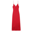 Vestido Feminino Elegante de Verão com Decote V