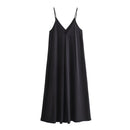 Vestido Feminino Longo de Verão Drapeado com Costas Nua
