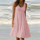 Vestido Feminino Midi Básico Plissado