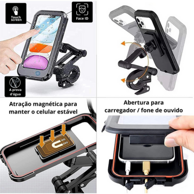  Suporte De Celular Para Moto e Bicicleta 360° Graus