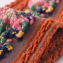 Meias Florais Bordadas a Mão Vintage | Kit 5 Pares