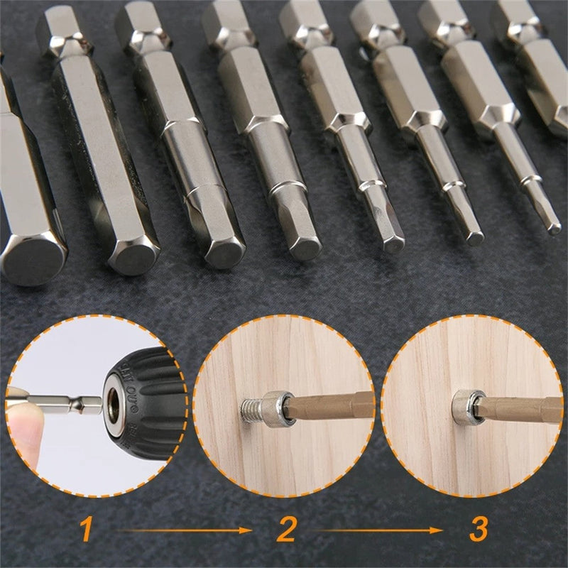 Brocas hexagonal magnética | KIT COM 7 PEÇAS