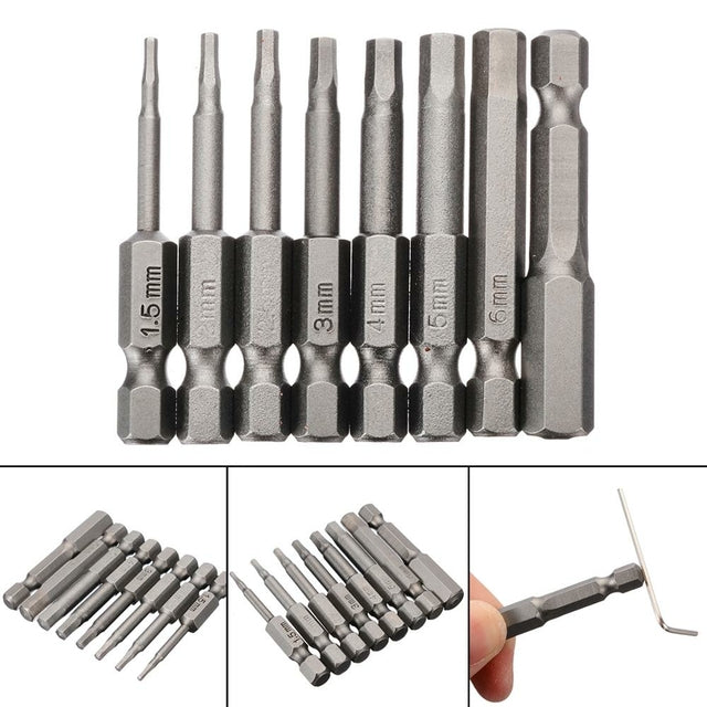 Brocas hexagonal magnética | KIT COM 7 PEÇAS